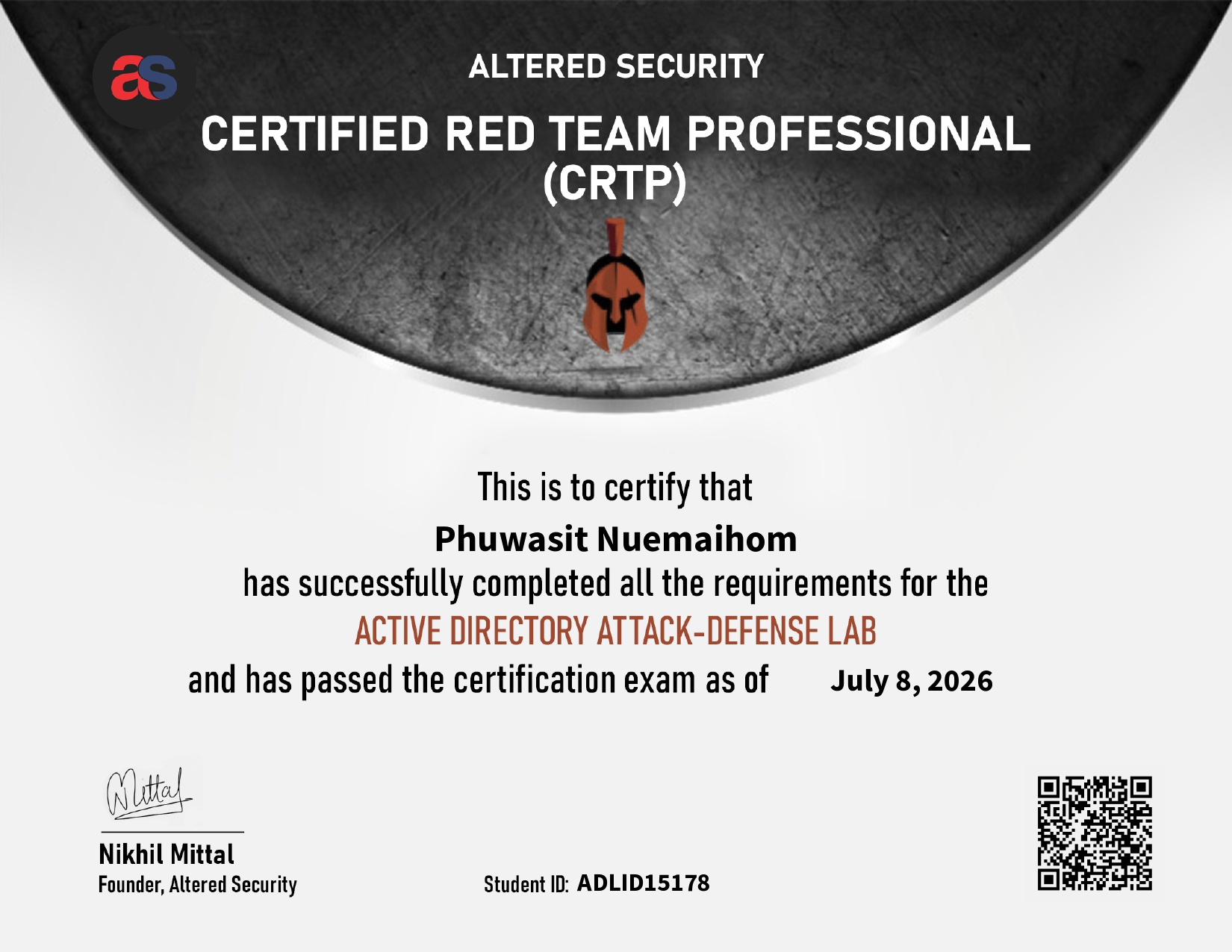CRTP badge